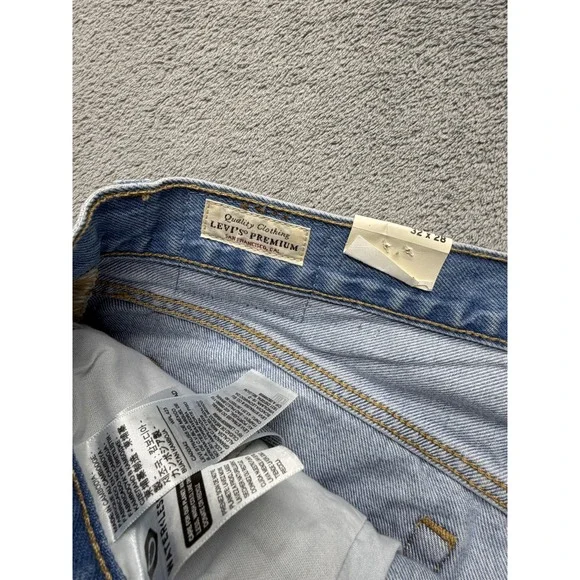Levis 501‎ Jeans Womens Measured 34x28 Original Cropped Button Fly Distressed - Picture 7 of 9